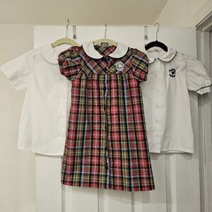3 Piece Primrose Uniform Peter Pan Blouse and Dress